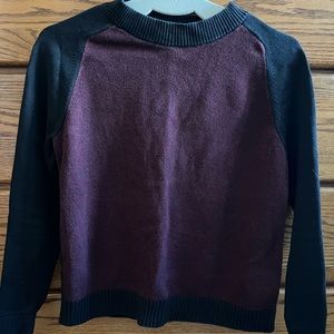 Gap Burgundy and Black Sweater